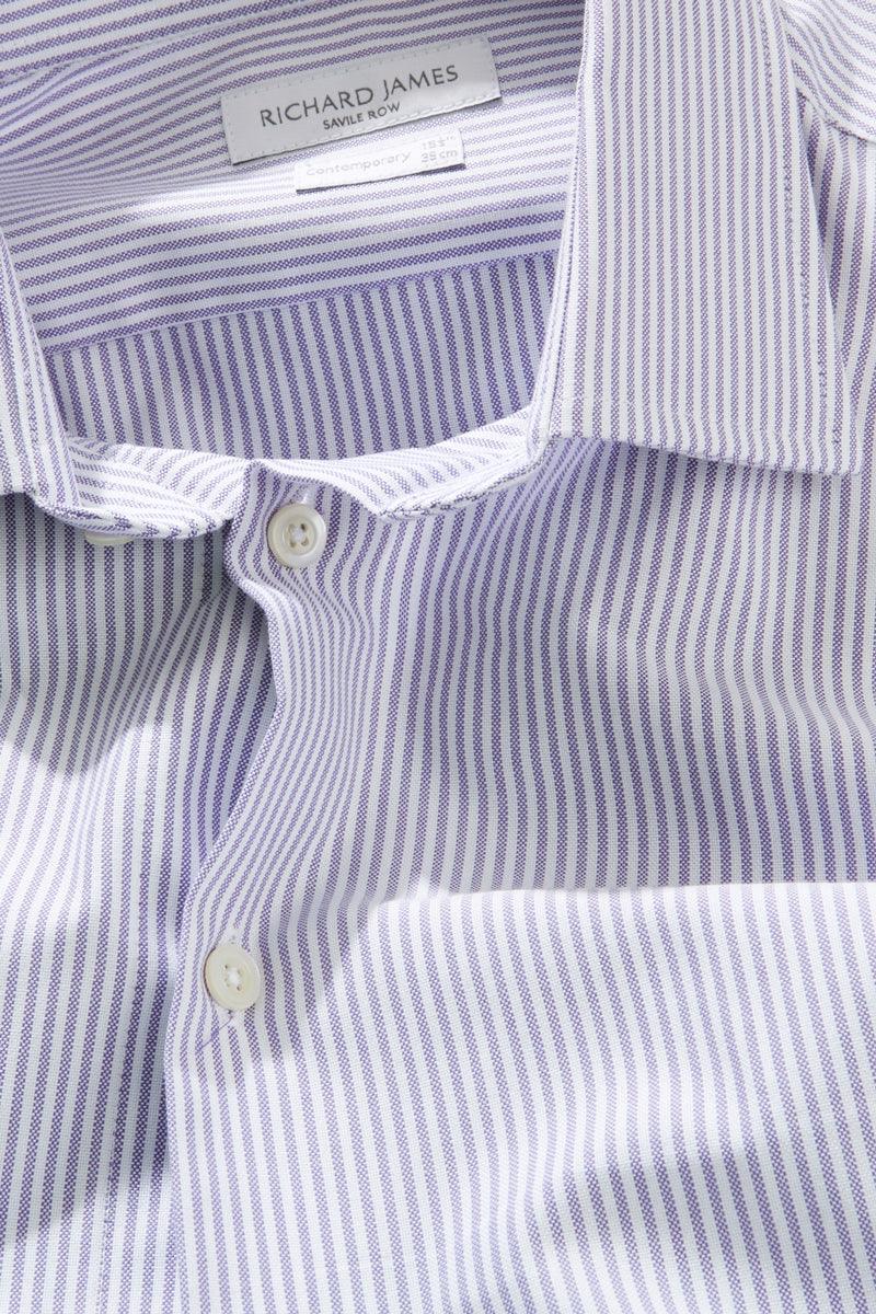 Blue Oxford Bengal in Contemporary Shirt - Image 4