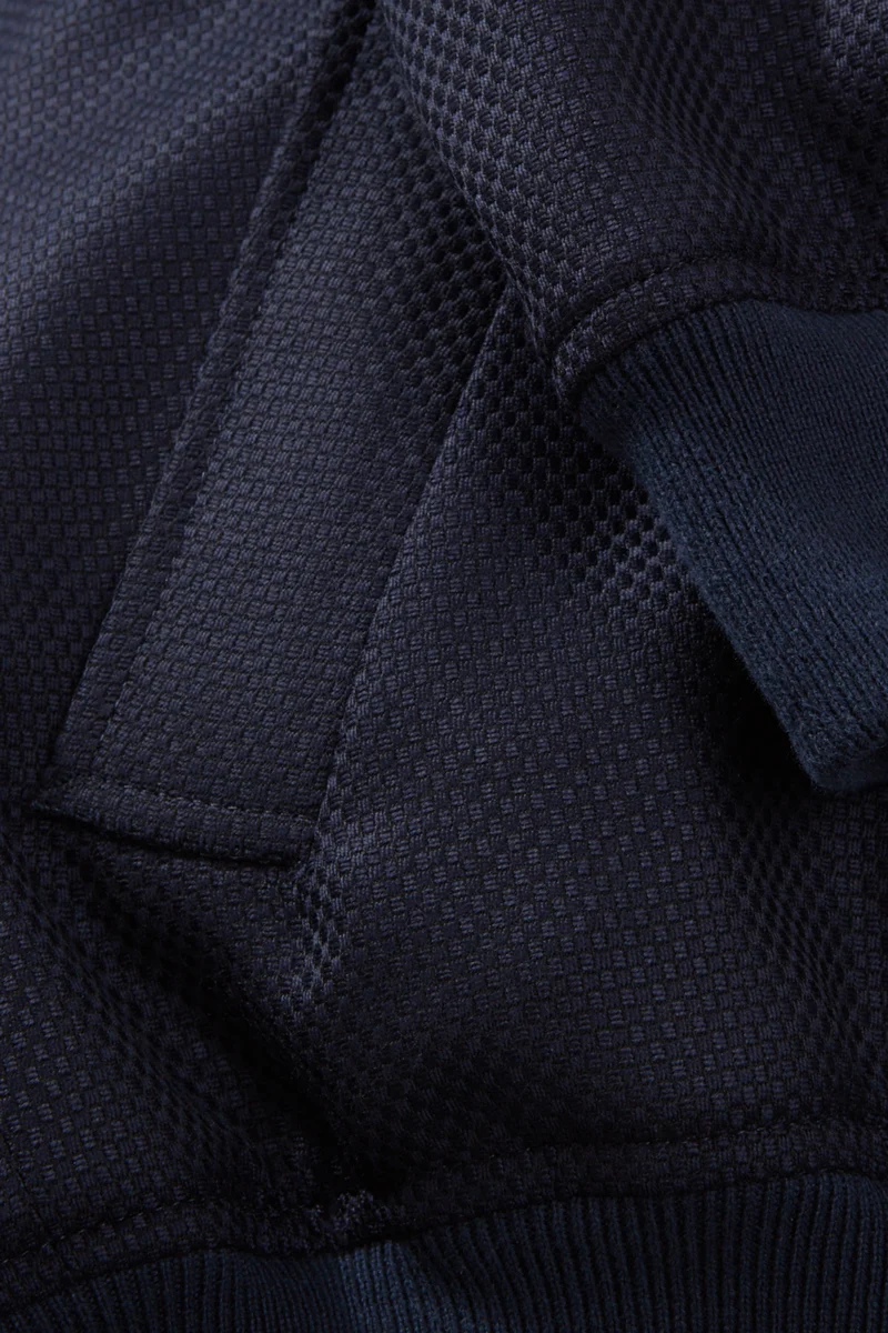 Bomber Jacket – Navy Wool & Cashmere - Image 5