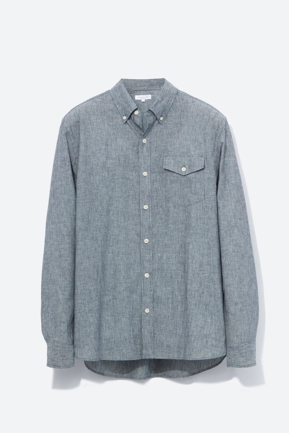 Button-Down Shirt – Indigo Pinstripe Chambray - Image 2