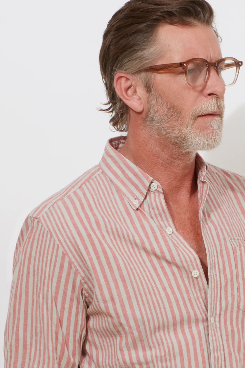 Button-Down Shirt – Pink Multi Stripe - Image 3
