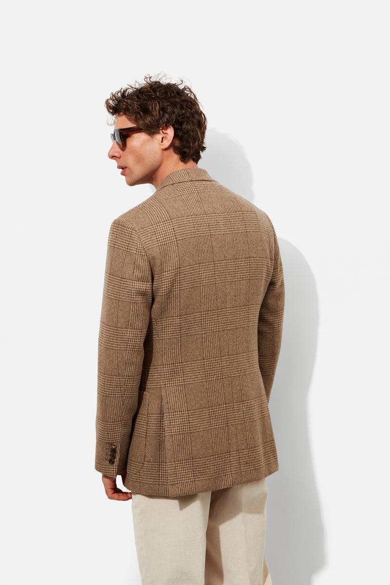 Chapman Blazer - Biscuit Wool & Cashmere Prince of Wales Check - Image 2