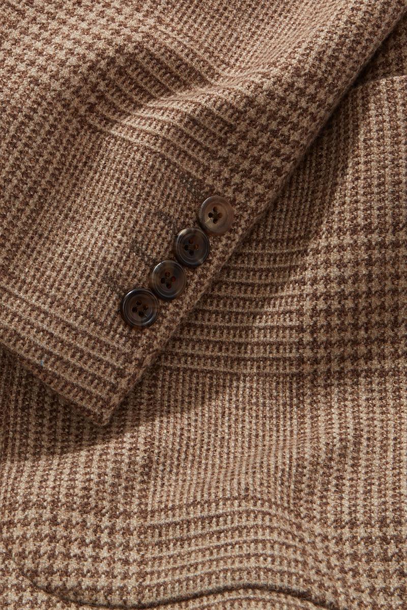 Chapman Blazer - Biscuit Wool & Cashmere Prince of Wales Check - Image 5