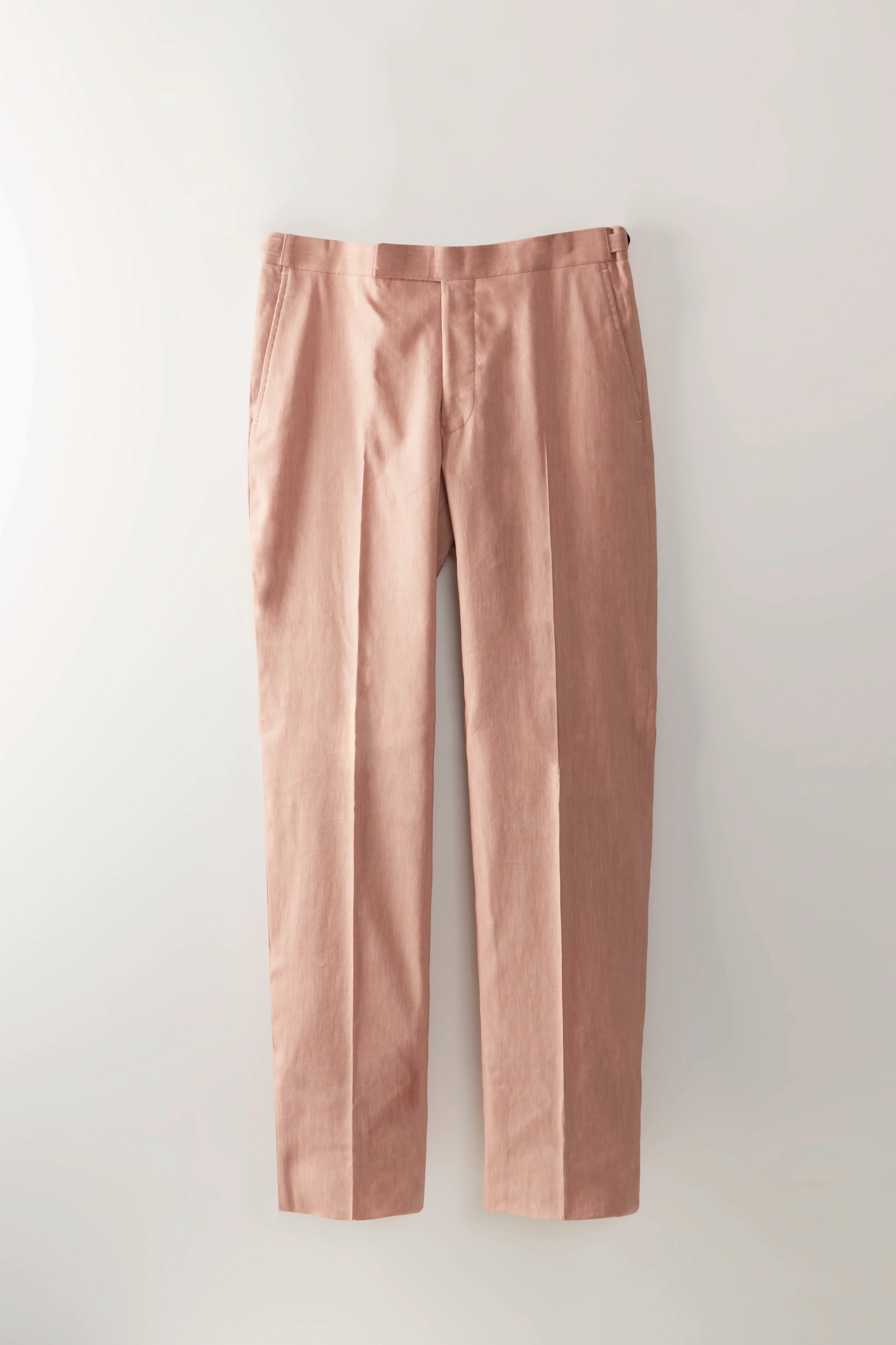 Chapman Trousers – Dust Pink Stretch Linen & Wool