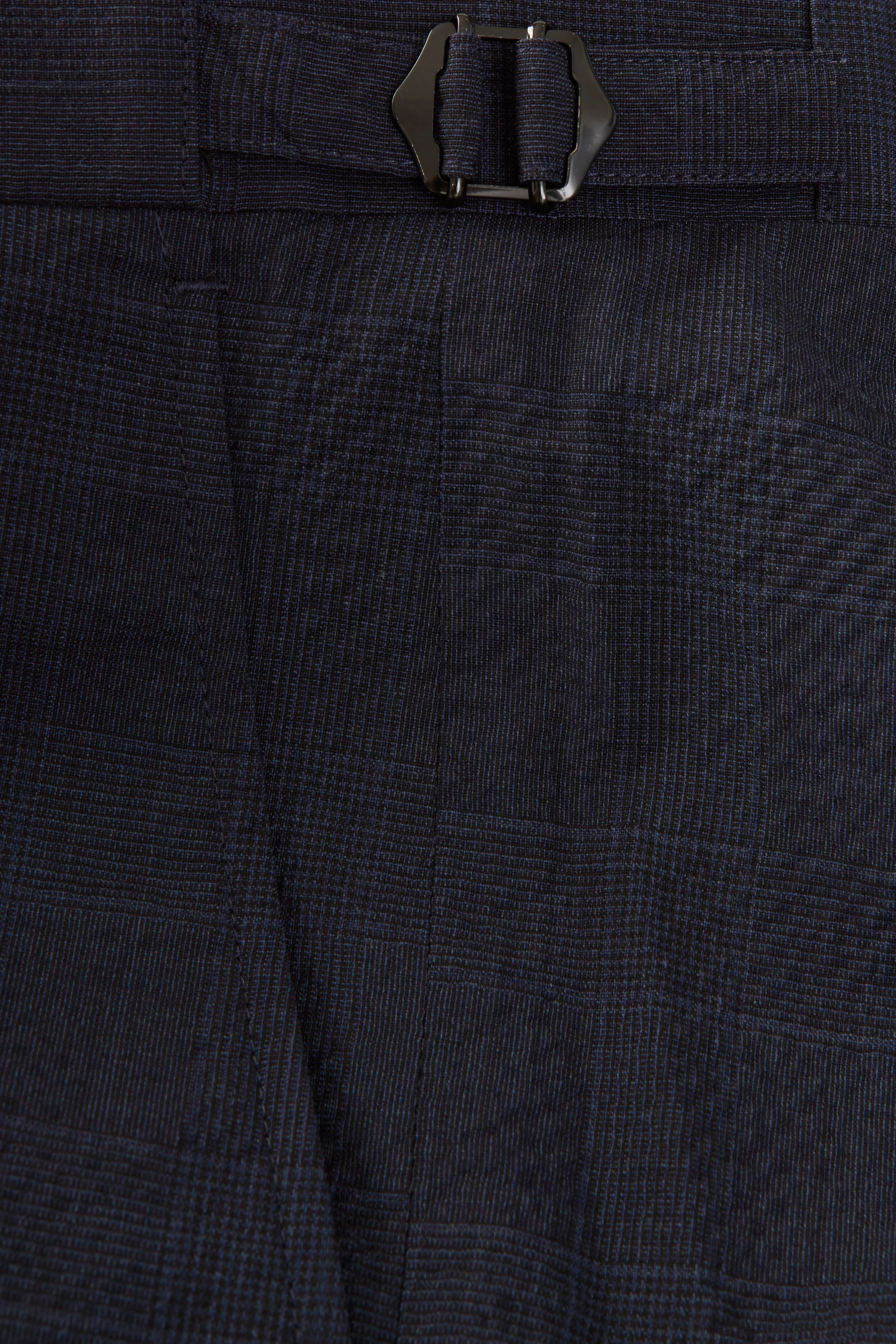 Chapman Trousers – Navy Prince Of Wales Check Seersucker - Image 2