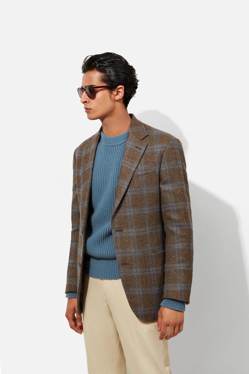 Chapman Jacket - Check Wool and Silk Blend Jacket