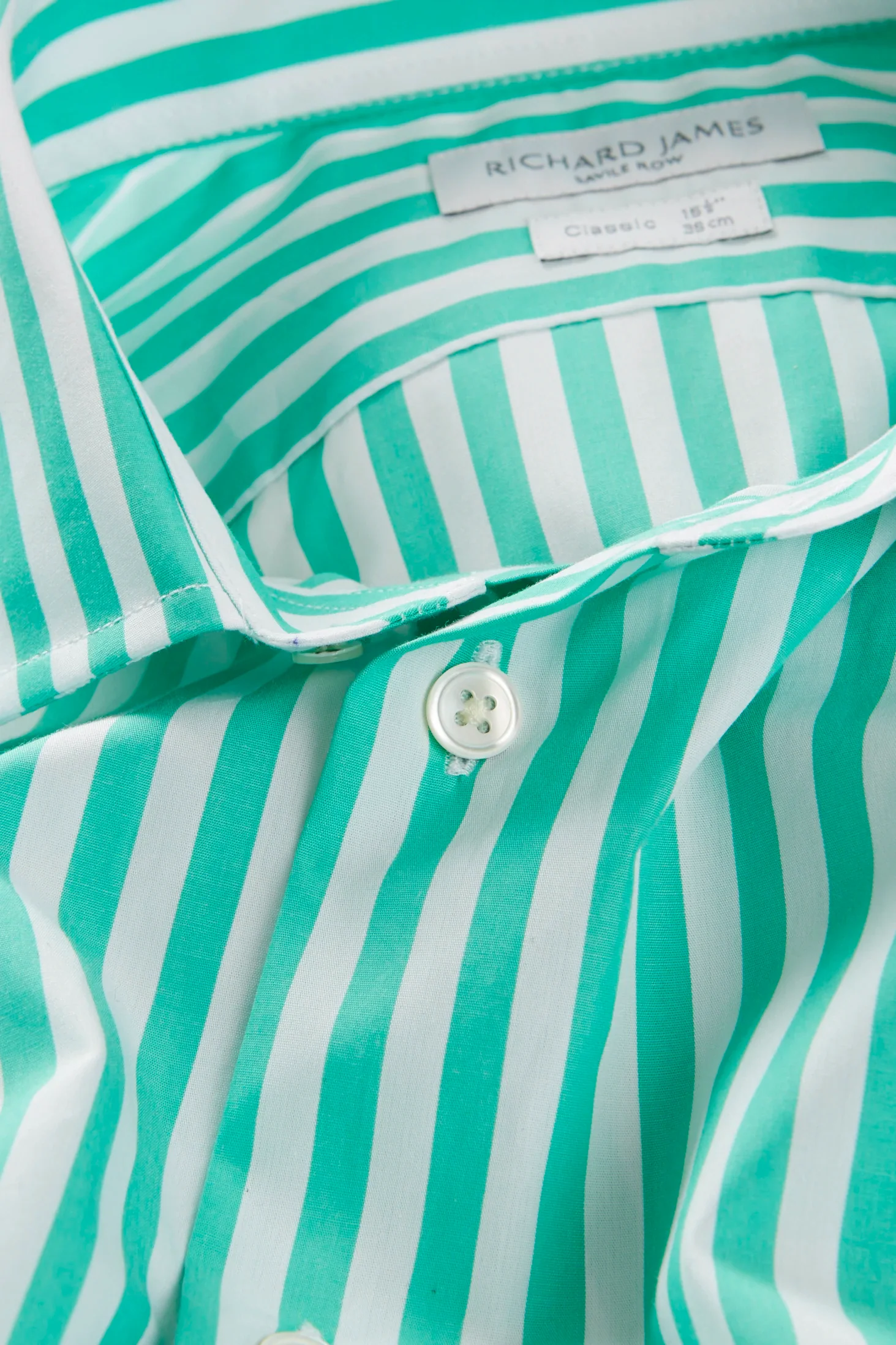 Classic Shirt – Green Bengal Stripe Cotton - Image 2