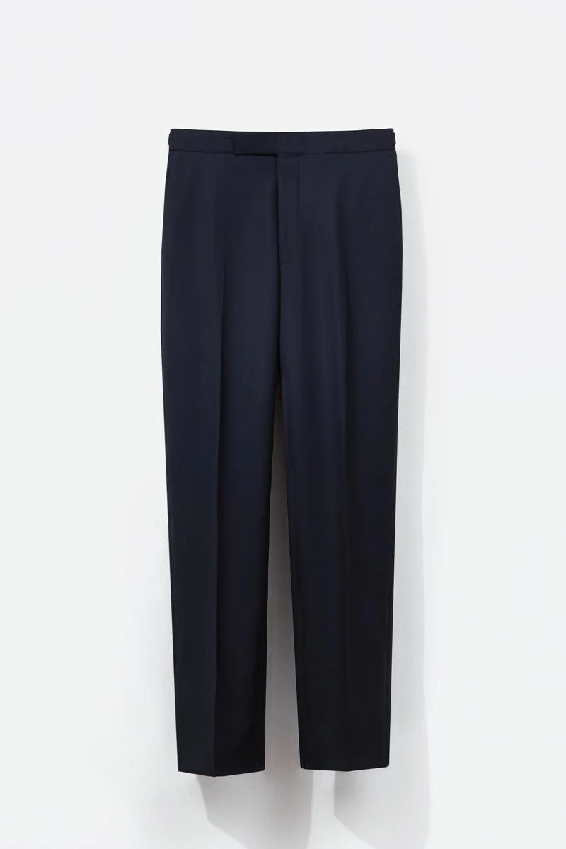 Navy Classic Twill Trousers - Image 3