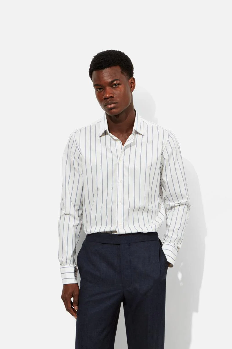 Contemporary Shirt - Blue Double Stripe