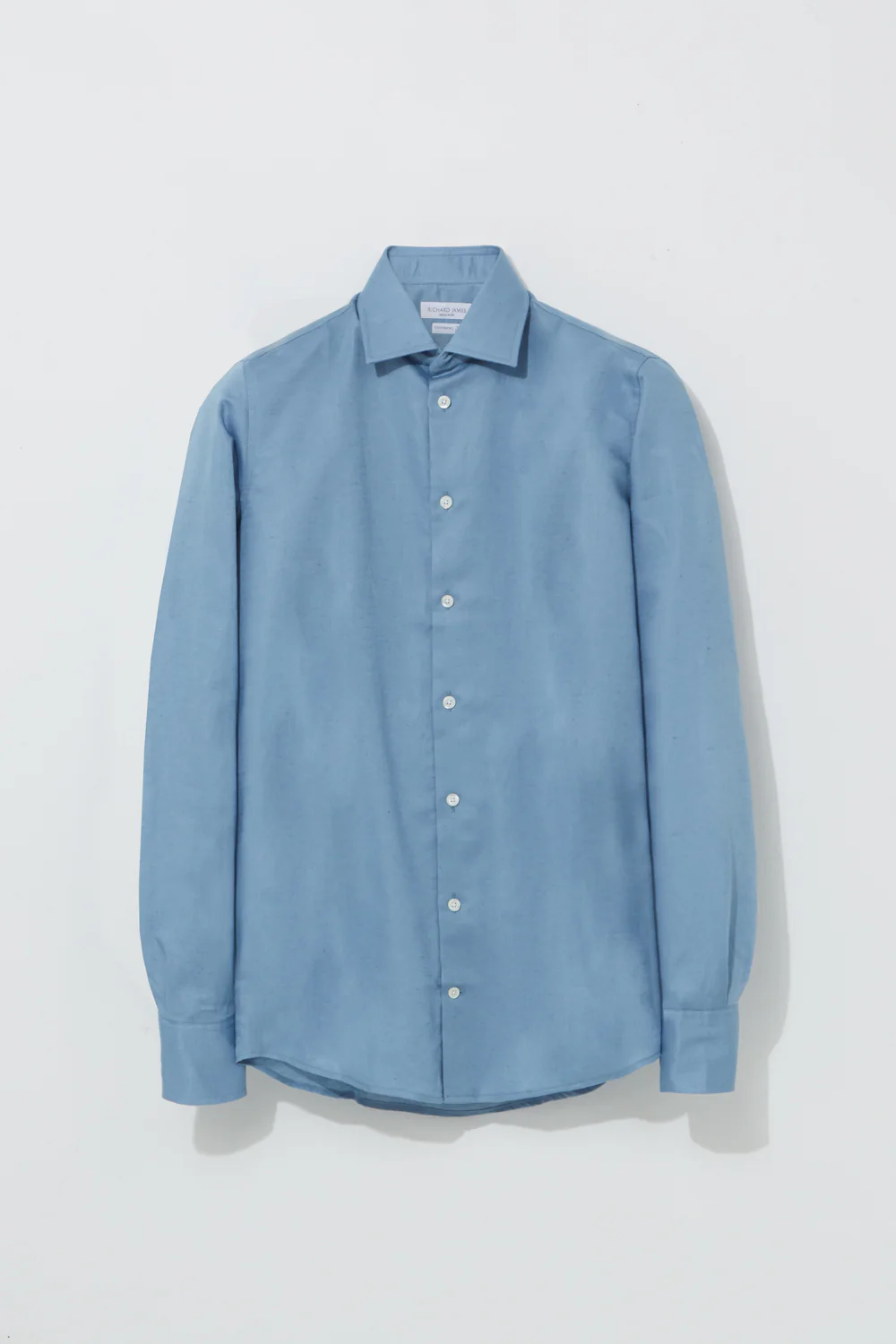 Contemporary Shirt – Denim Blue Cotton & Linen - Image 2