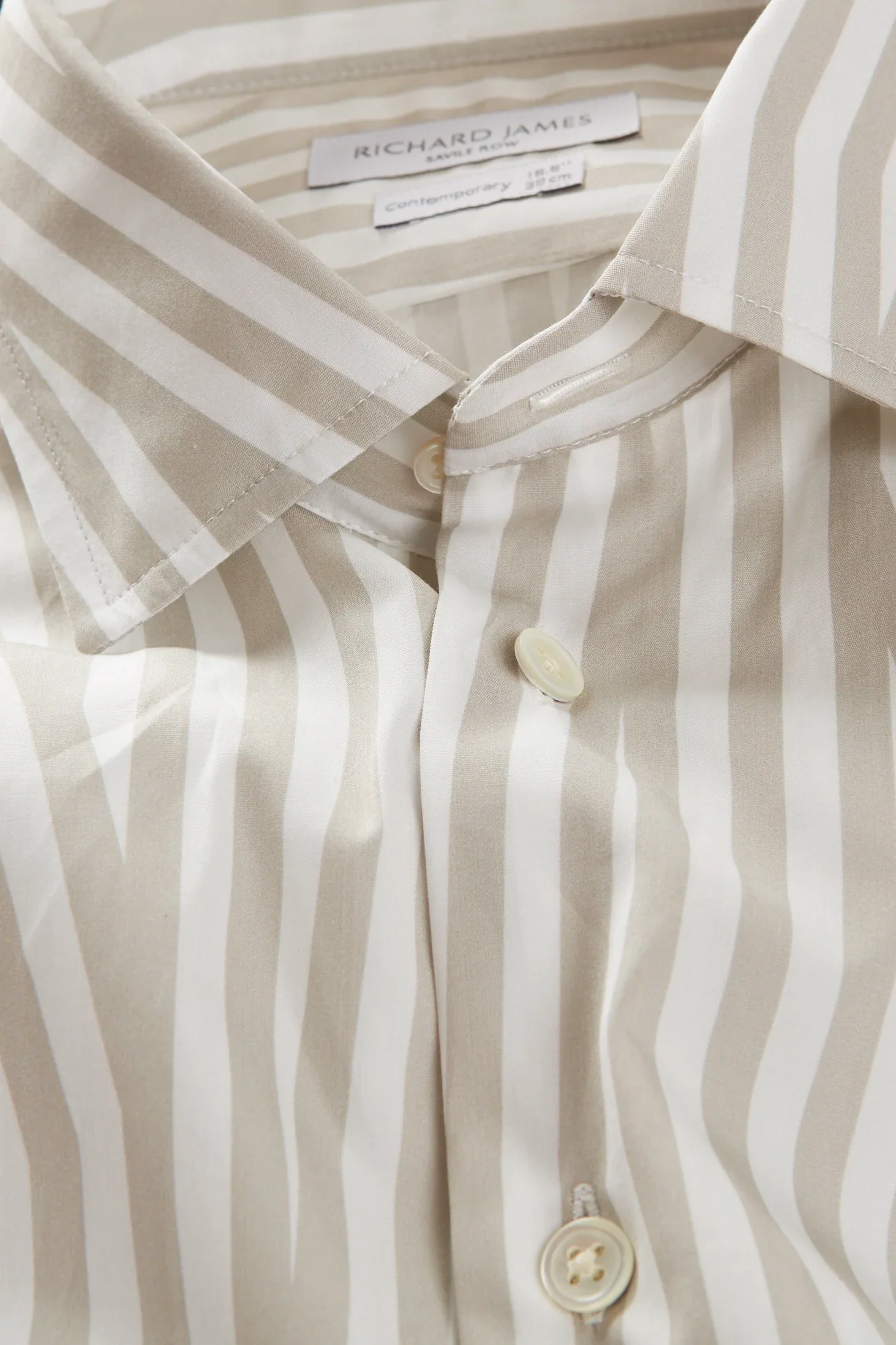 Contemporary Shirt – Dove Grey Ribbon Stripe - Image 2