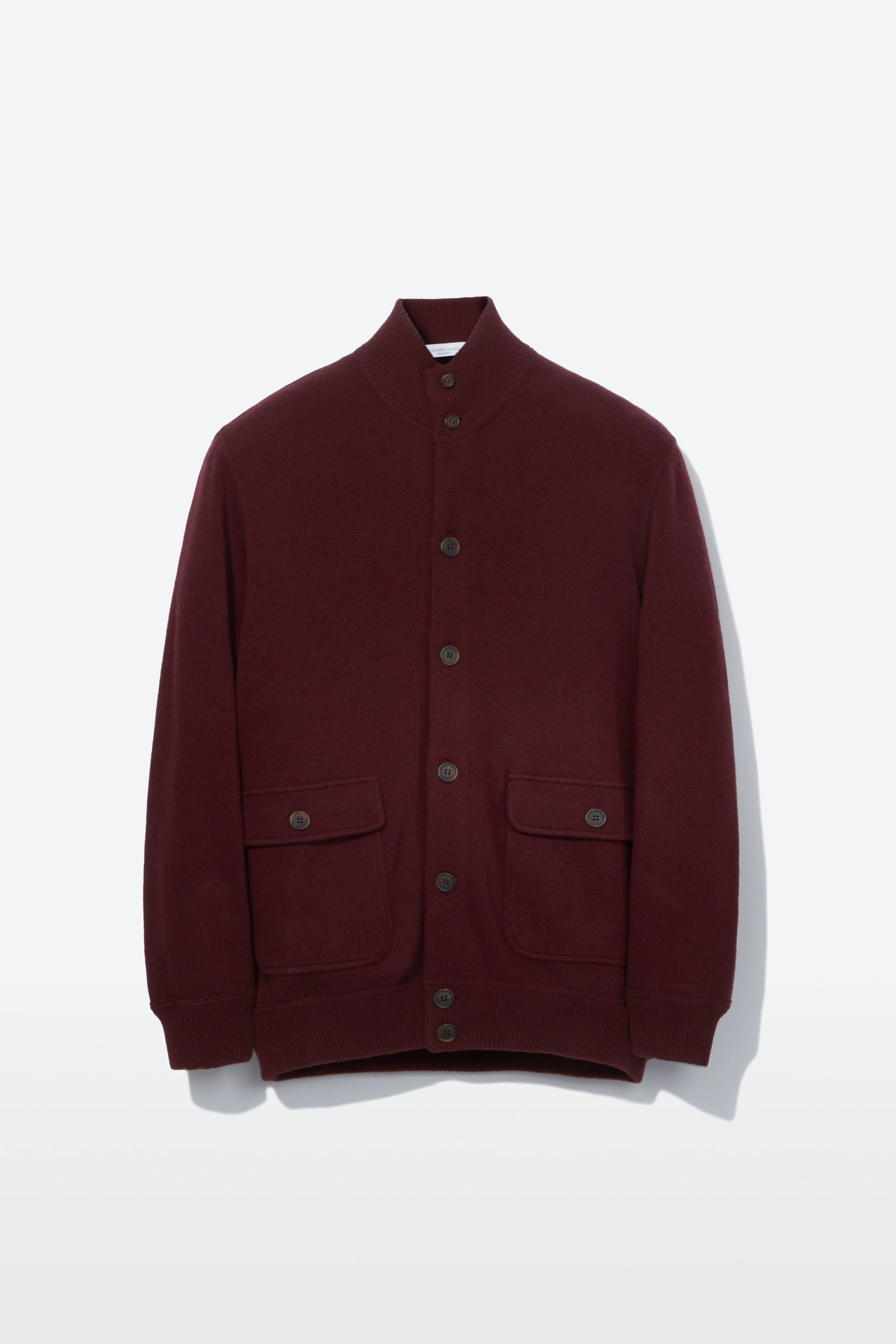 Knitted Bomber– Dark Burgundy Wool & Cashmere