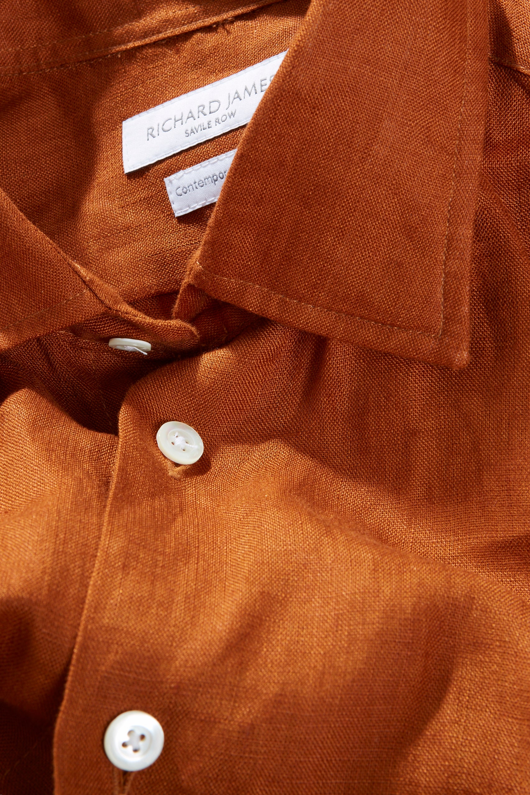 Contemporary Shirt – Tobacco Linen - Image 4
