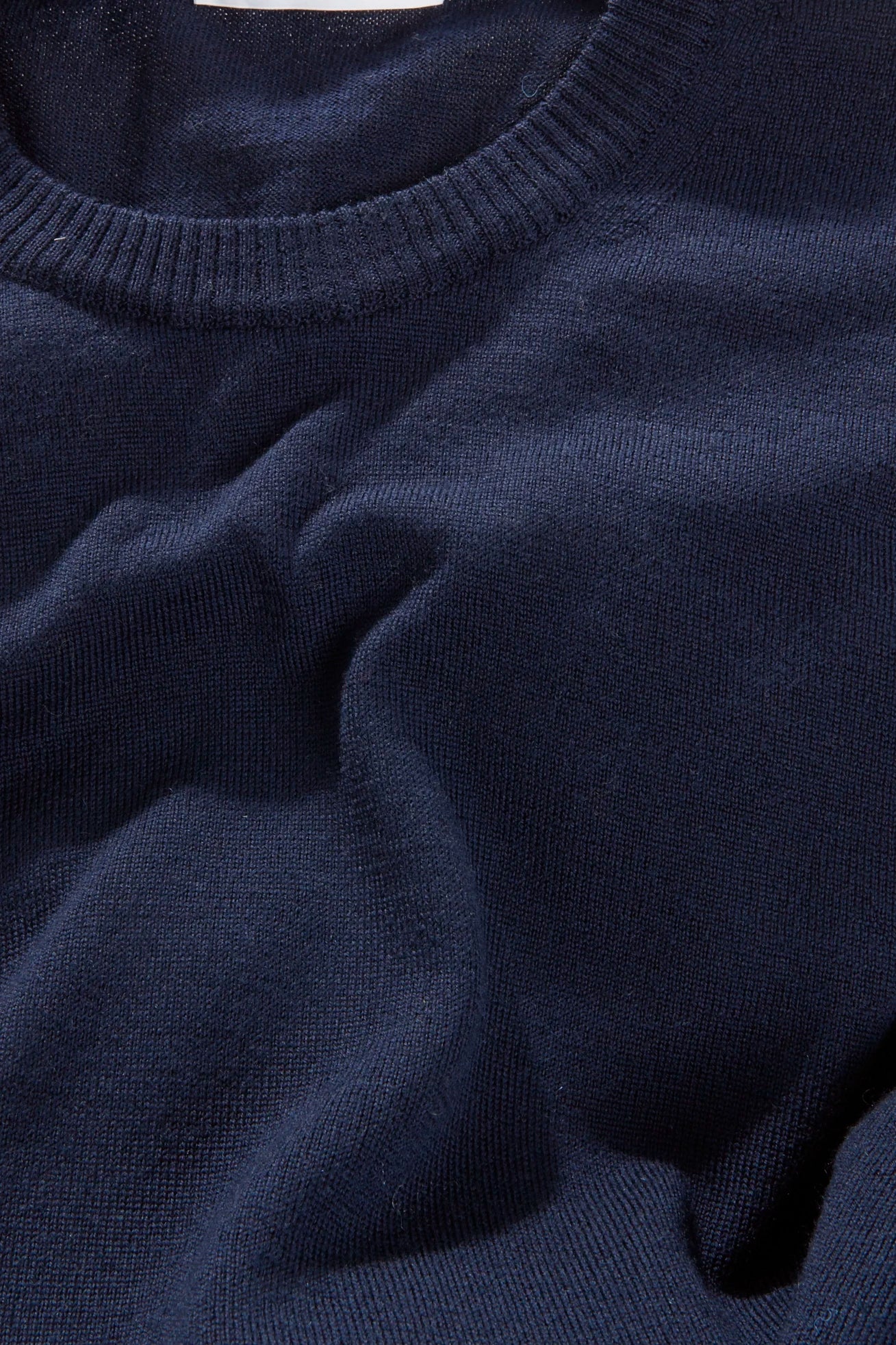 Crew Neck – Navy Melange Fine Gauge Merino - Image 2