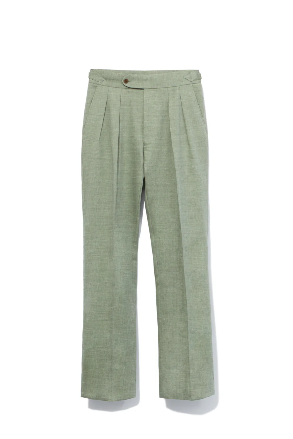 Hepworth Trousers – Pistachio Wool & Linen Herringbone - Image 3