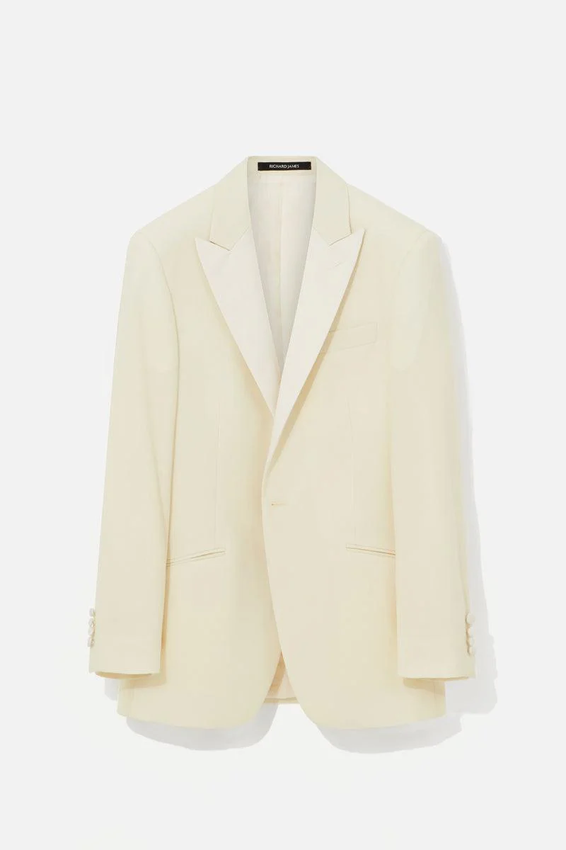 Ivory Peak Lapel Evening Suit - Image 3