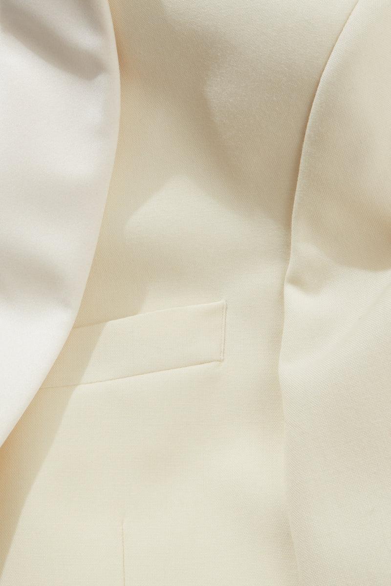 Ivory Shawl Lapel Evening Suit - Image 6