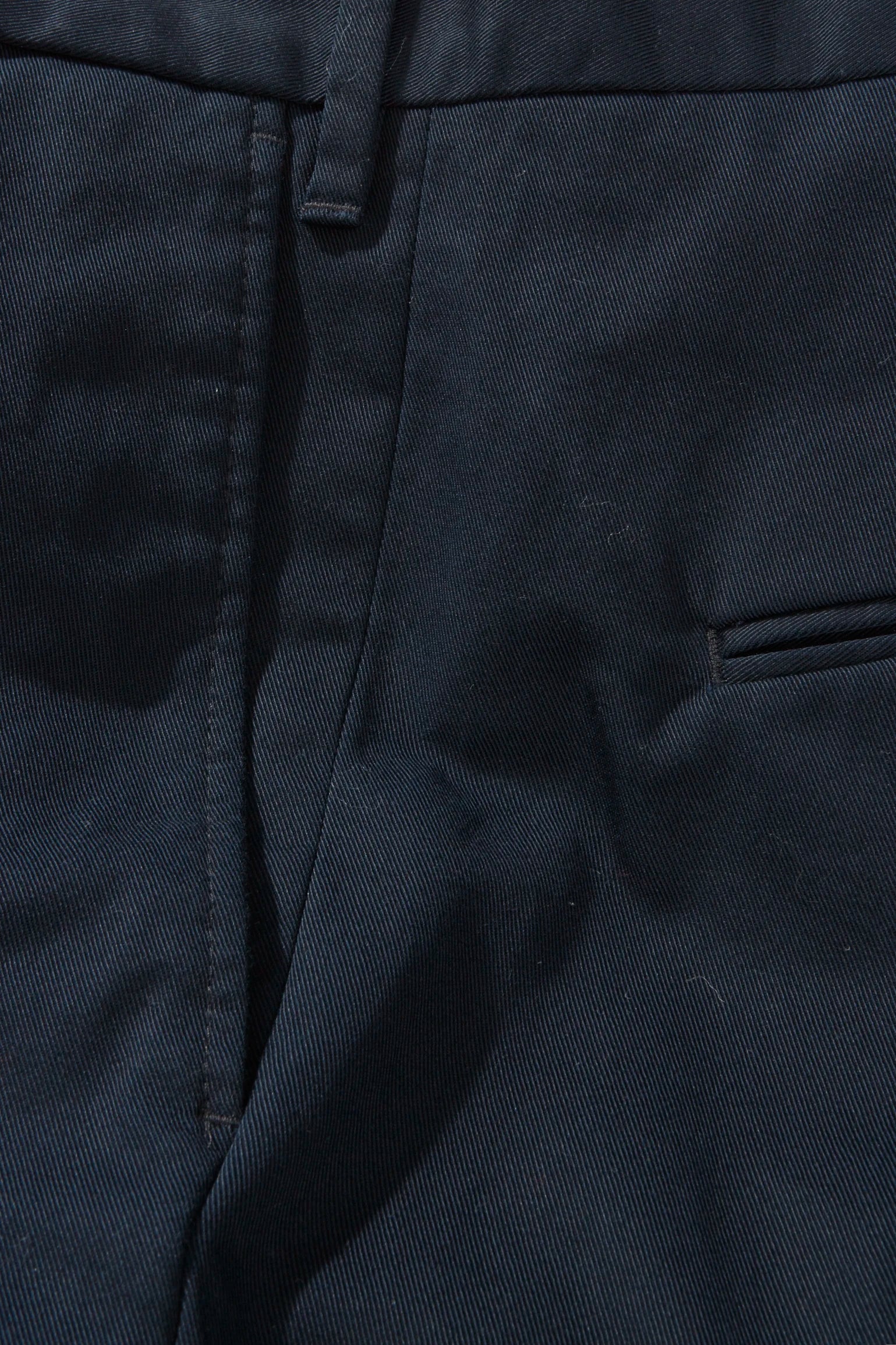 Pleated Chinos – Navy Organic Cotton - Image 3