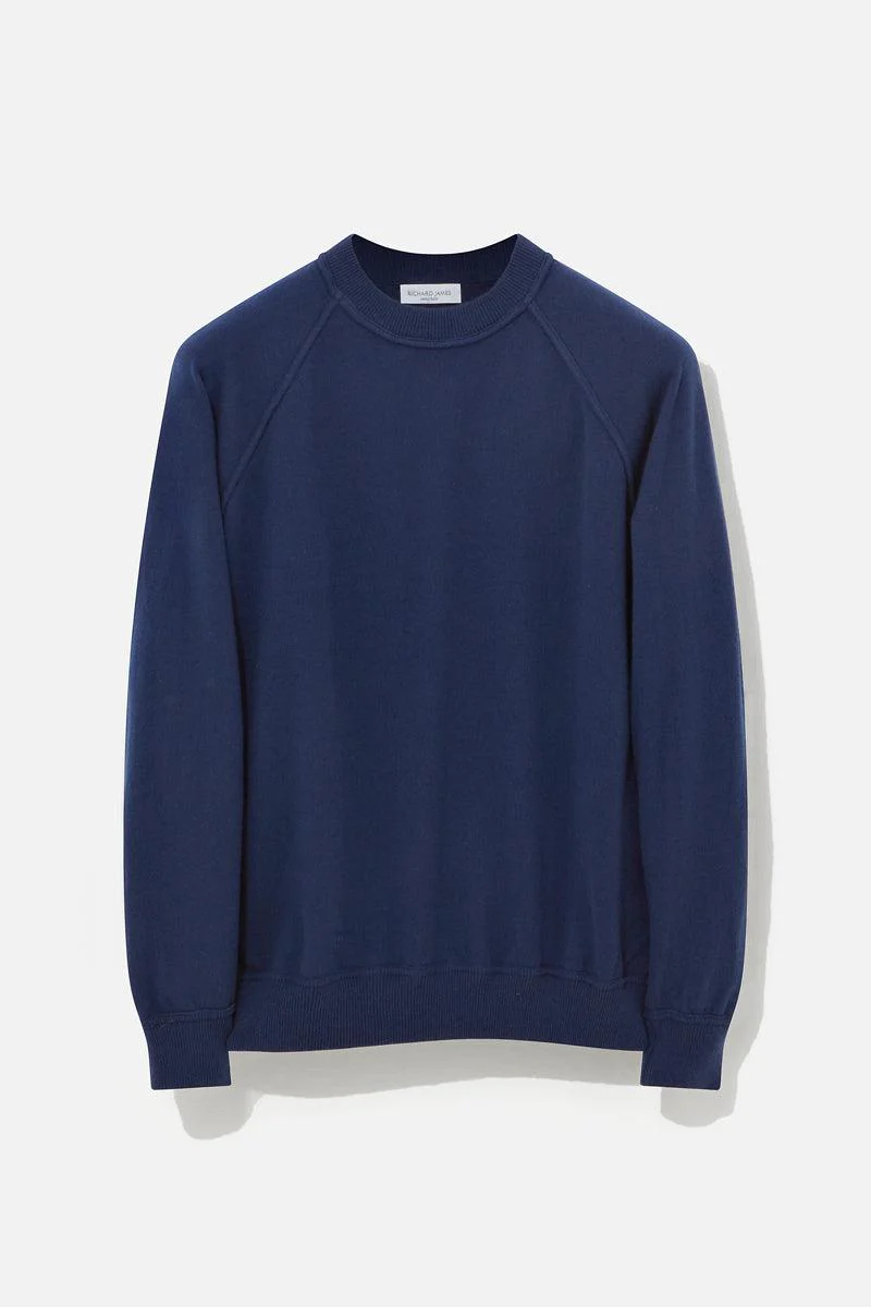 Raglan Crew Neck - Ink Blue Cashmere - Image 2