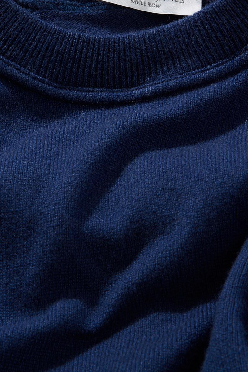 Raglan Crew Neck - Ink Blue Cashmere - Image 4