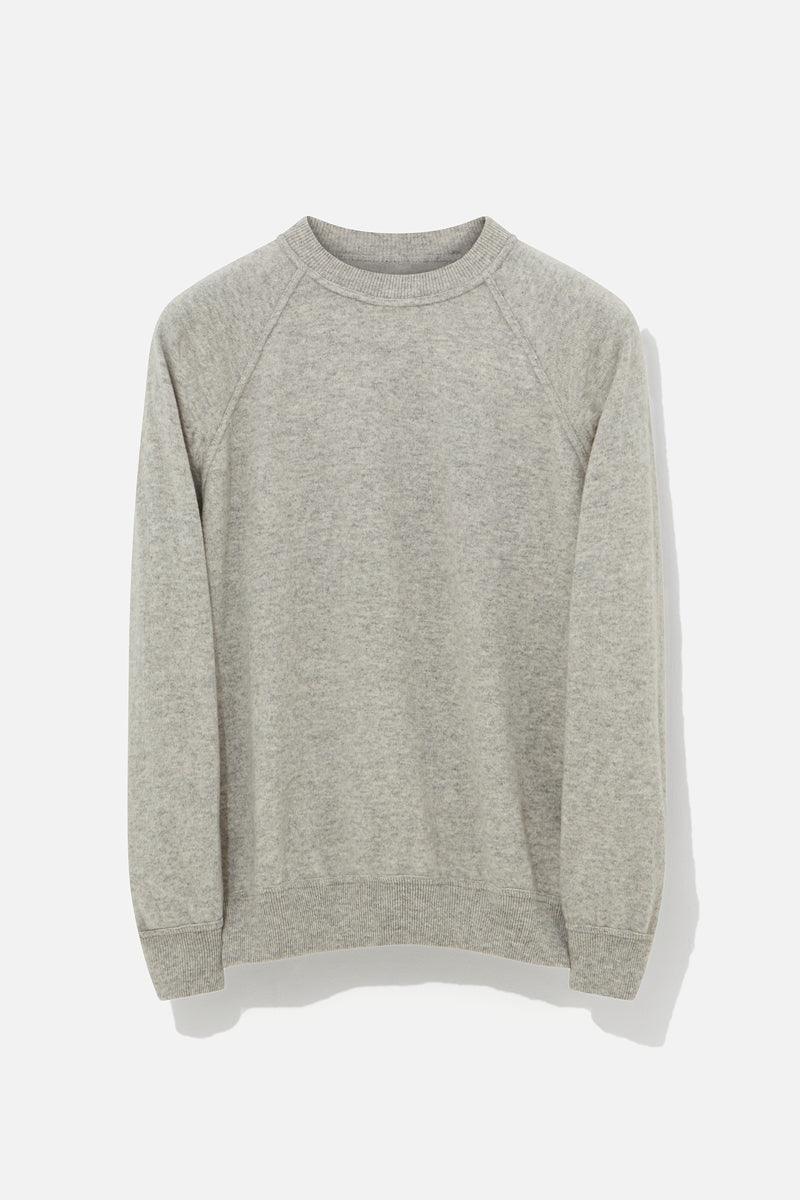 Raglan Crew Neck - Marl Grey Cashmere - Image 2