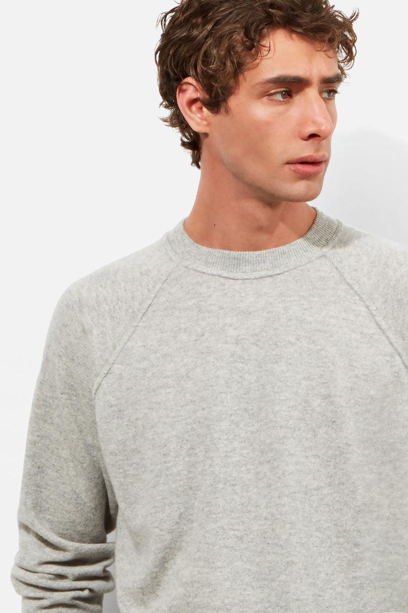 Raglan Crew Neck - Marl Grey Cashmere - Image 3
