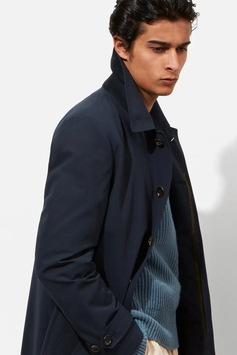 Raincoat - Navy Cotton & PL - Image 4