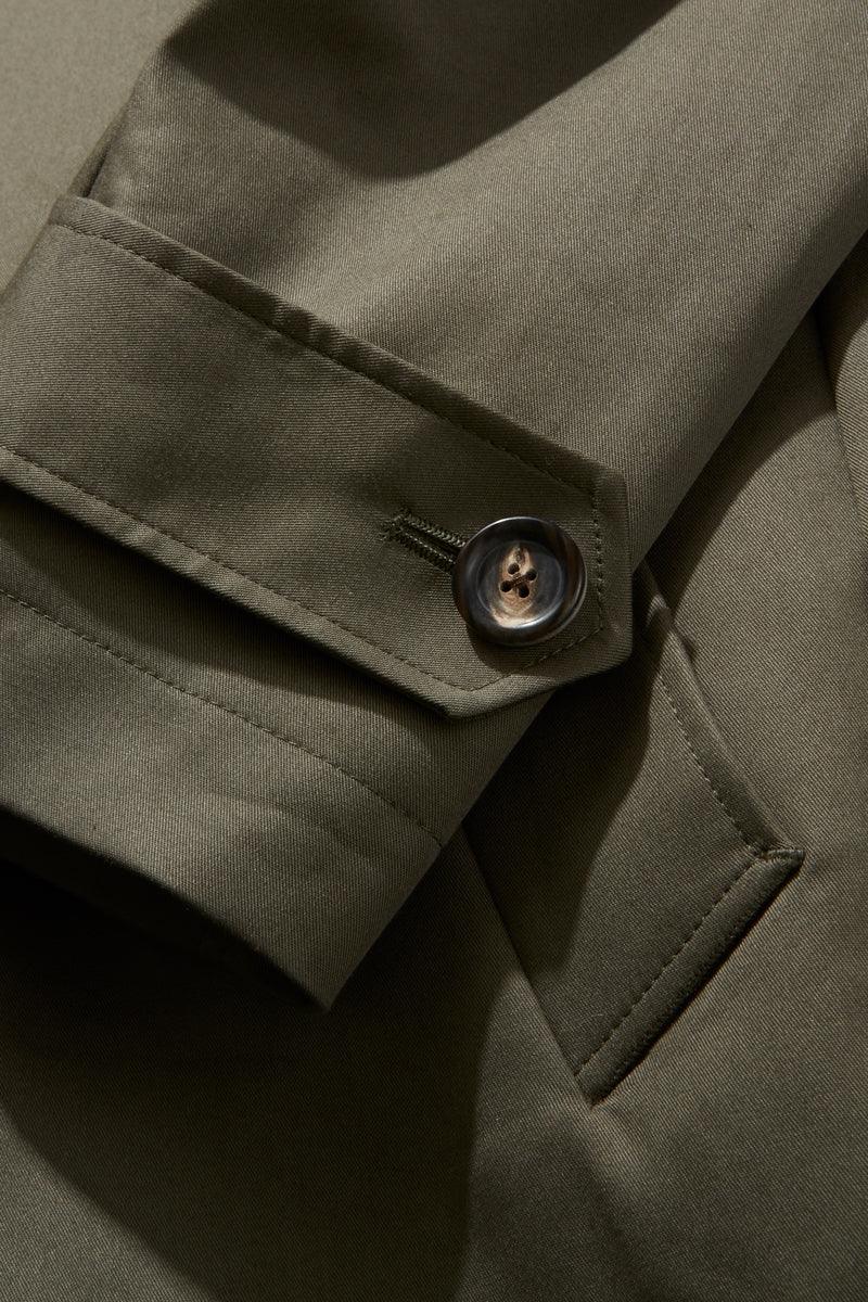 Raincoat - Olive Double-Faced Cotton Twill - Image 5