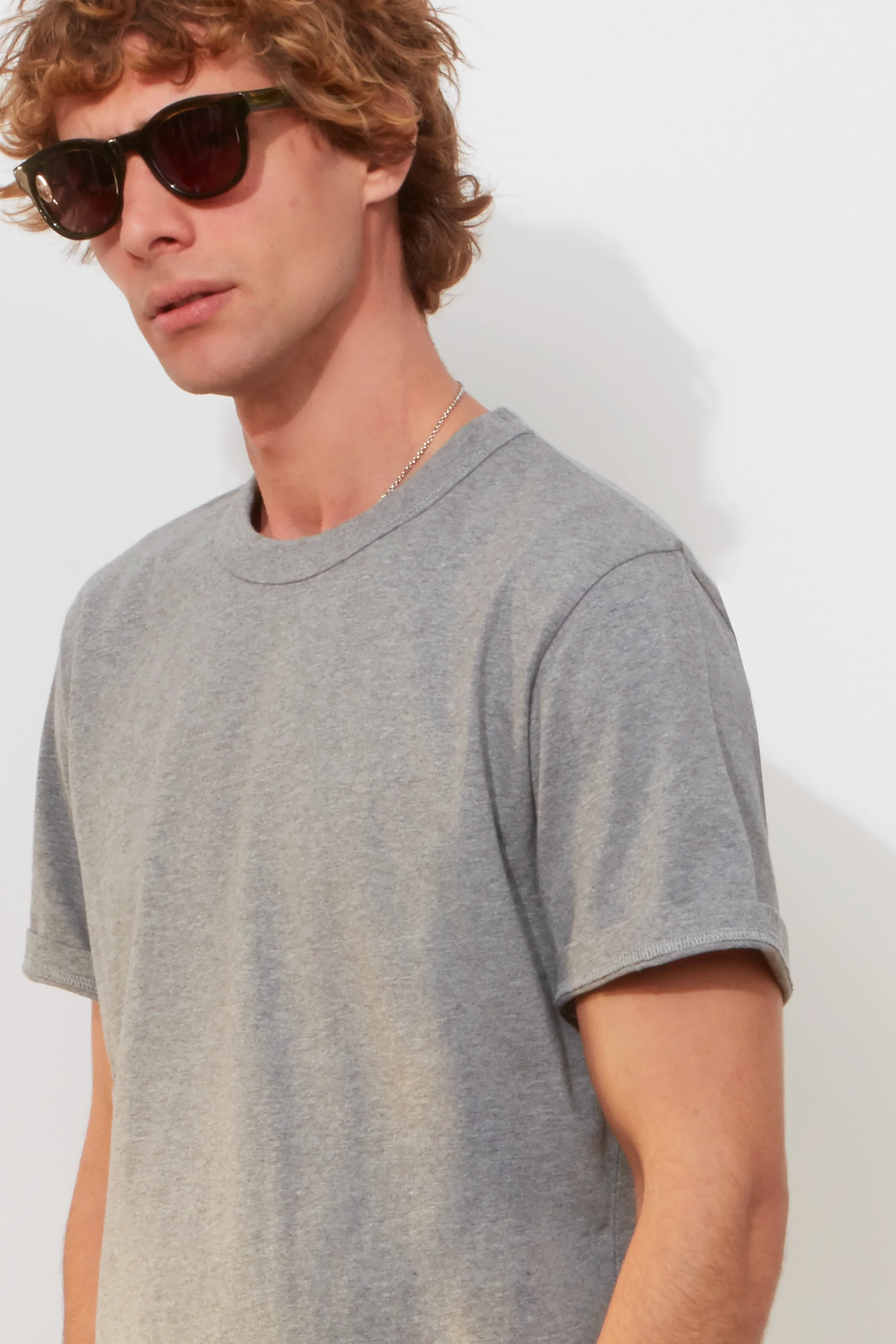 T-Shirt – Grey Marl Cotton - Image 2