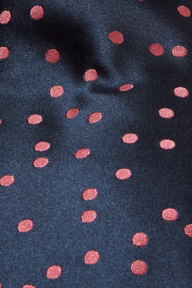 TIE – NAVY & PINK POLKA DOTS - Image 2