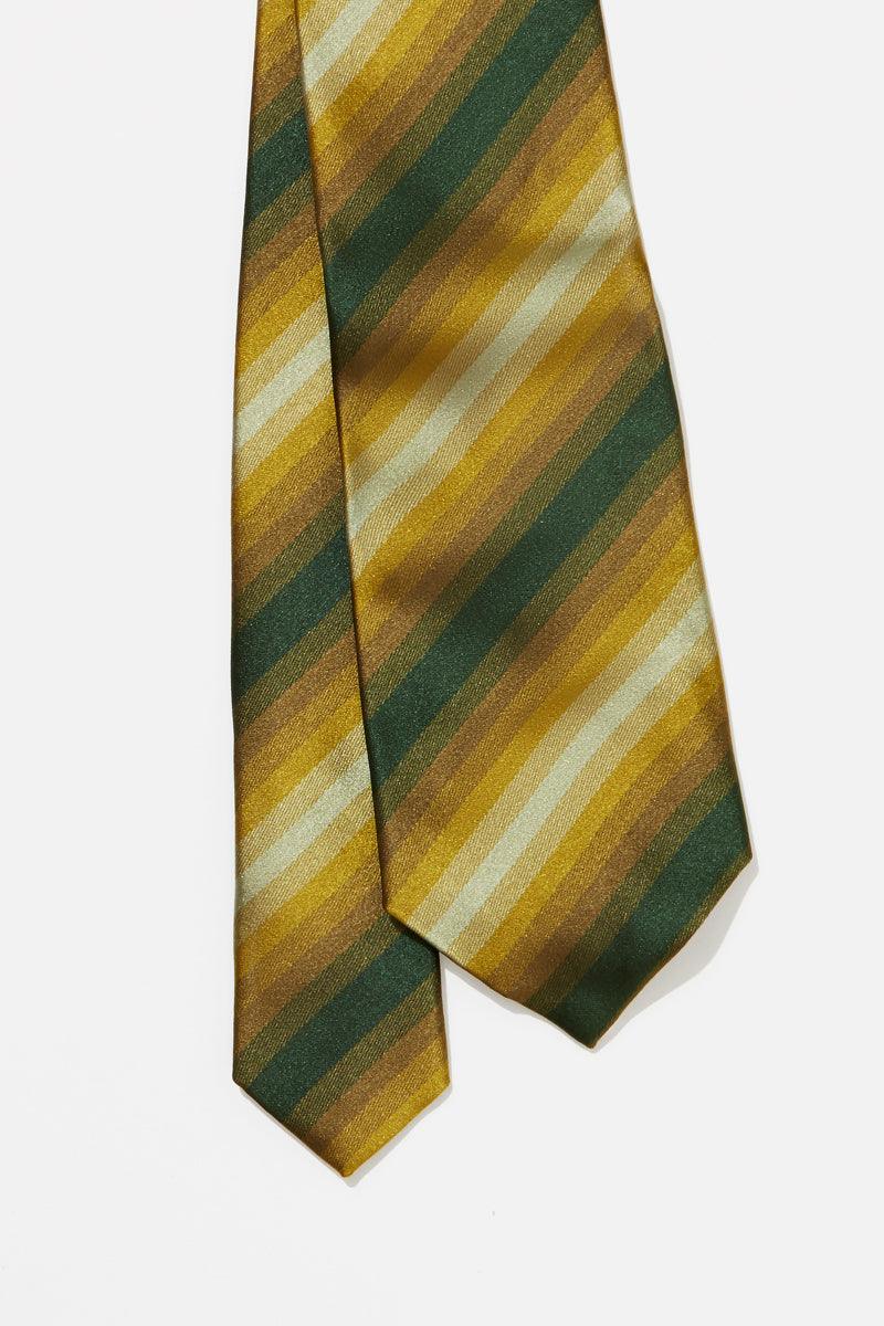 TIE – OLIVE MULTI STRIPE