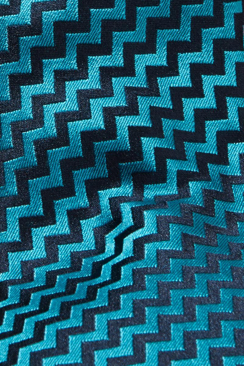 TIE – TEAL ZIGZAG - Image 2