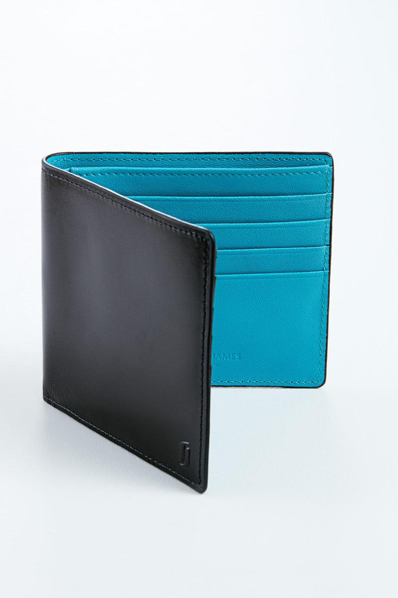Two-Tone Wallet in Calf Leather